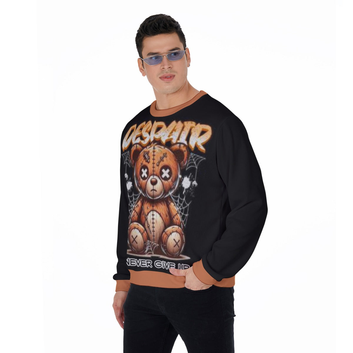 Never Give Up Men's Thicken Sweater