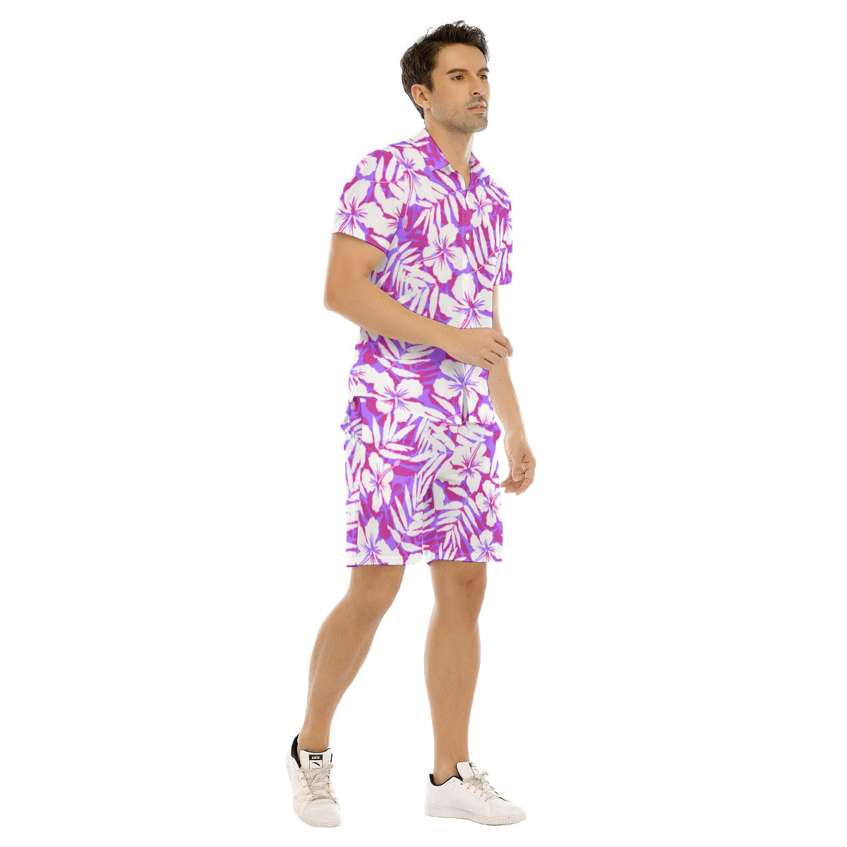 Men's Beach Vibes Short Sleeve Shirt Set