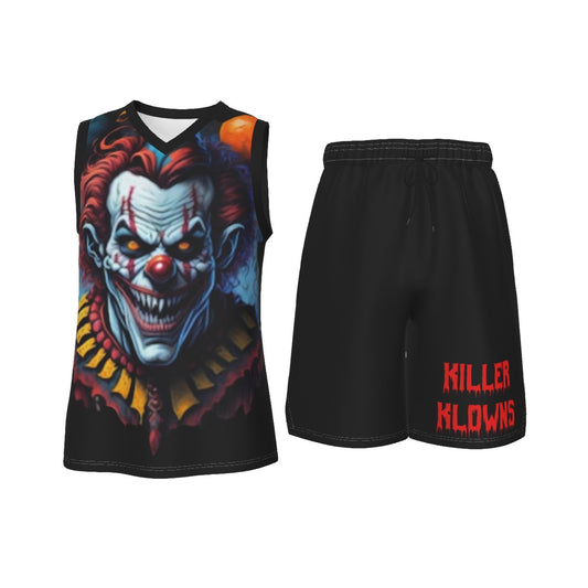 Killer Klowns Men's V Neck Basketball Suit