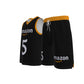 Black Amazon V Neck Basketball Suit