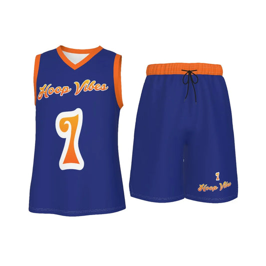 Hoop Vibes #1 Men's V Neck Basketball Suit
