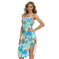 Tropic Summer Vibes Back Cross Cami Dress