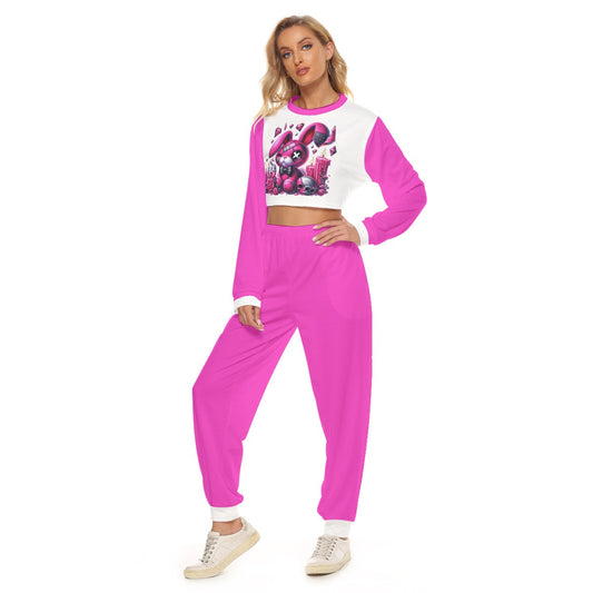 Women's My Cuteness Crop Sweatshirt Suit