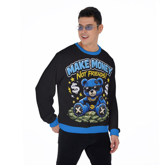 Men's Make Money Not Friends Thicken Sweater