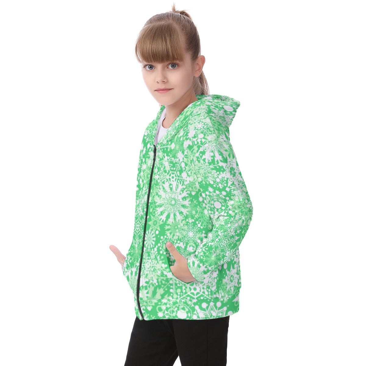 Kid's Winter Wonderland Heavy Fleece Zip Up Hoodie