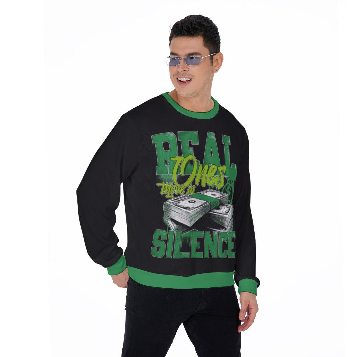 Real Ones Move In Silence Men's Thicken Sweater