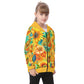 Kid's Sunflower Garden Heavy Fleece Zip Up Hoodie