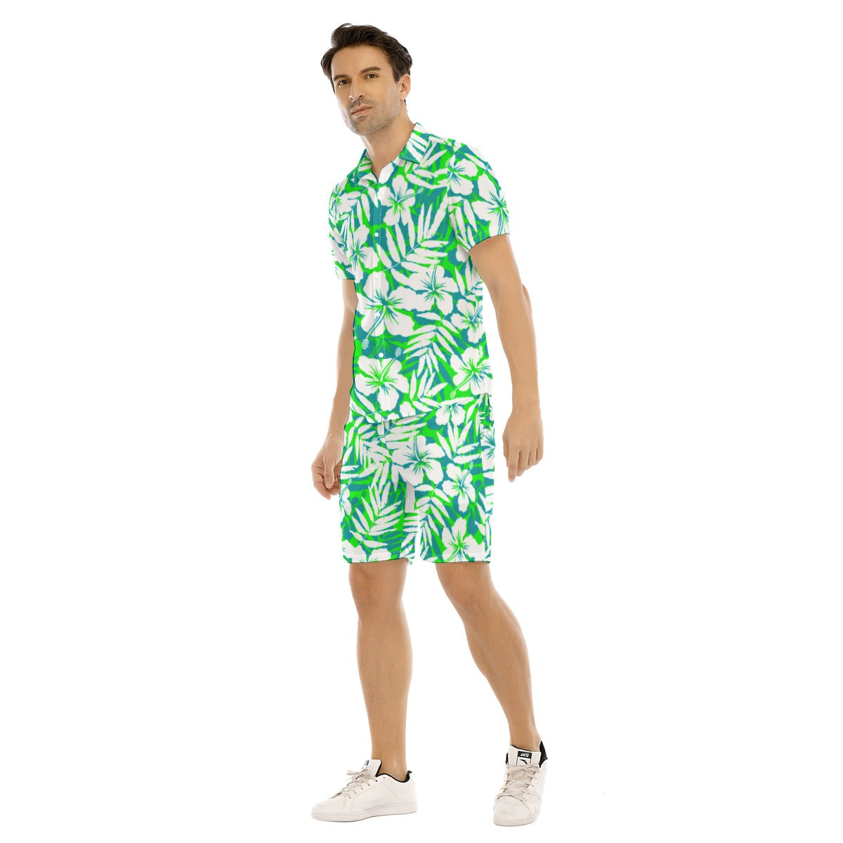 Men's Beach Vibes Short Sleeve Shirt Set