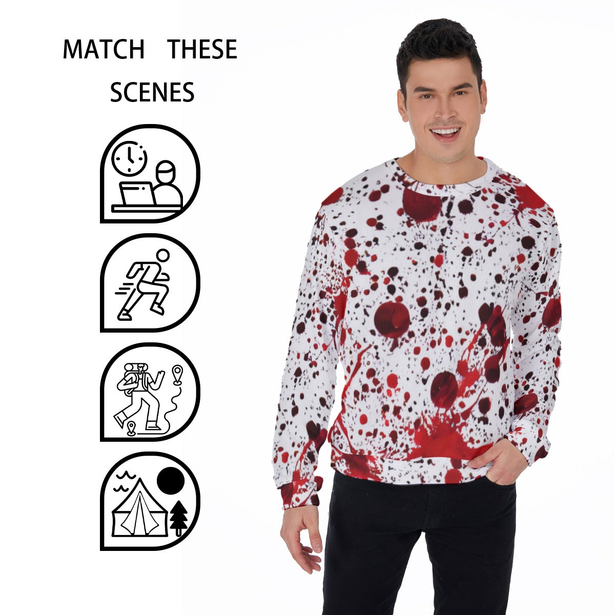 Men's True Crimes Thicken Sweater