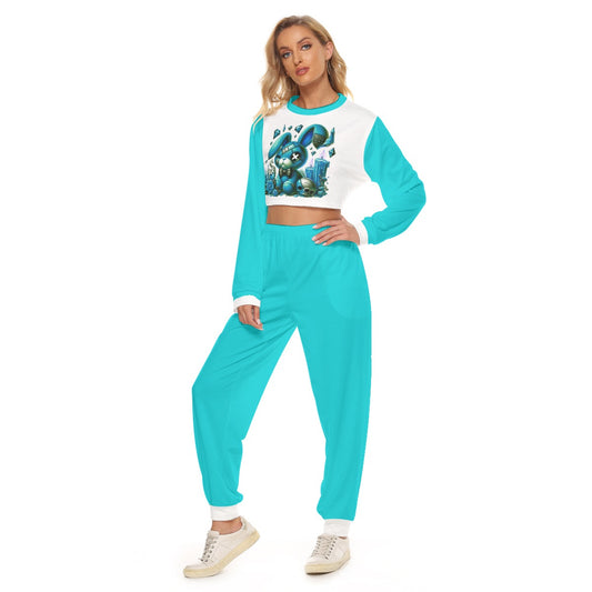 Women's My Cuteness Crop Sweatshirt Suit