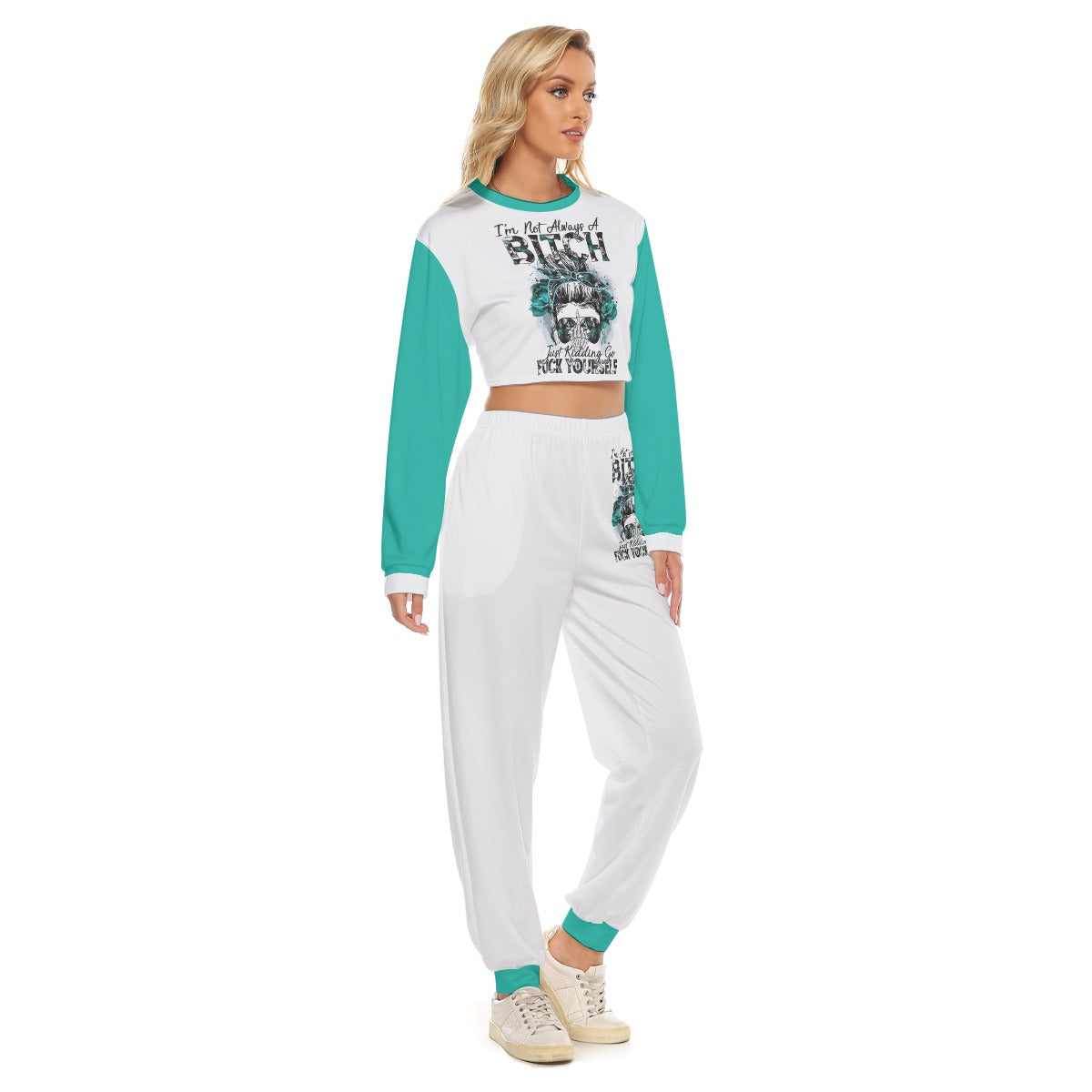 I'm Not Always A Bitch Women's Crop Sweatshirt Suit