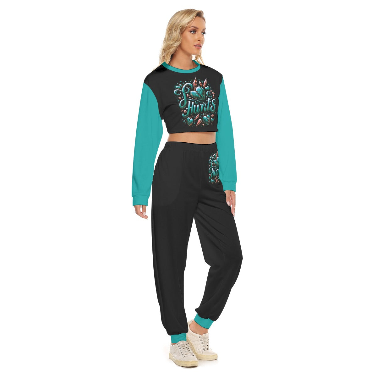Love Hurts Women's Crop Sweatshirt Suit