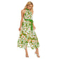 Women's Beach Vibes Wrap Hem Belted Halter Dress