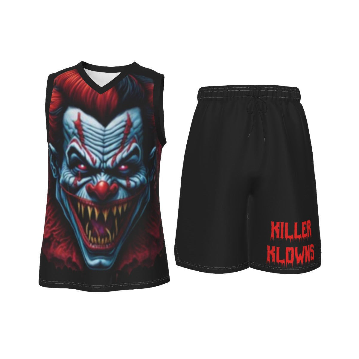 Killer Klowns Men's V Neck Basketball Suit