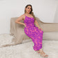 Women's Beach Vibes Oblique-Shoulder Exposure Dress With Side Split (Plus Size)