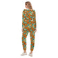 Women's Groovy Retro Crop Hoodie Sports Set