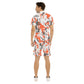 Men's Paint Splatter Short Sleeve Shirt Set