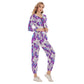 Women's Spring Time Vibes Crop Hoodie Sports Set