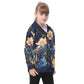 Kid's Watercolor Night Heavy Fleece Zip Up Hoodie