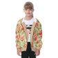 Kid's Baroque Florals Heavy Fleece Zip Up Hoodie
