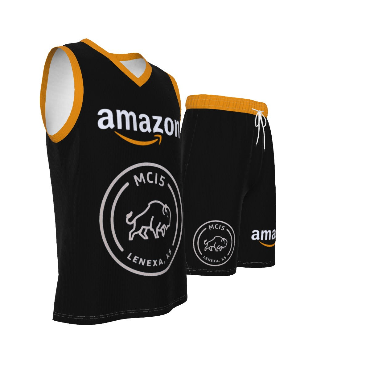 Black MCI 5 Amazon V Neck Basketball Suit