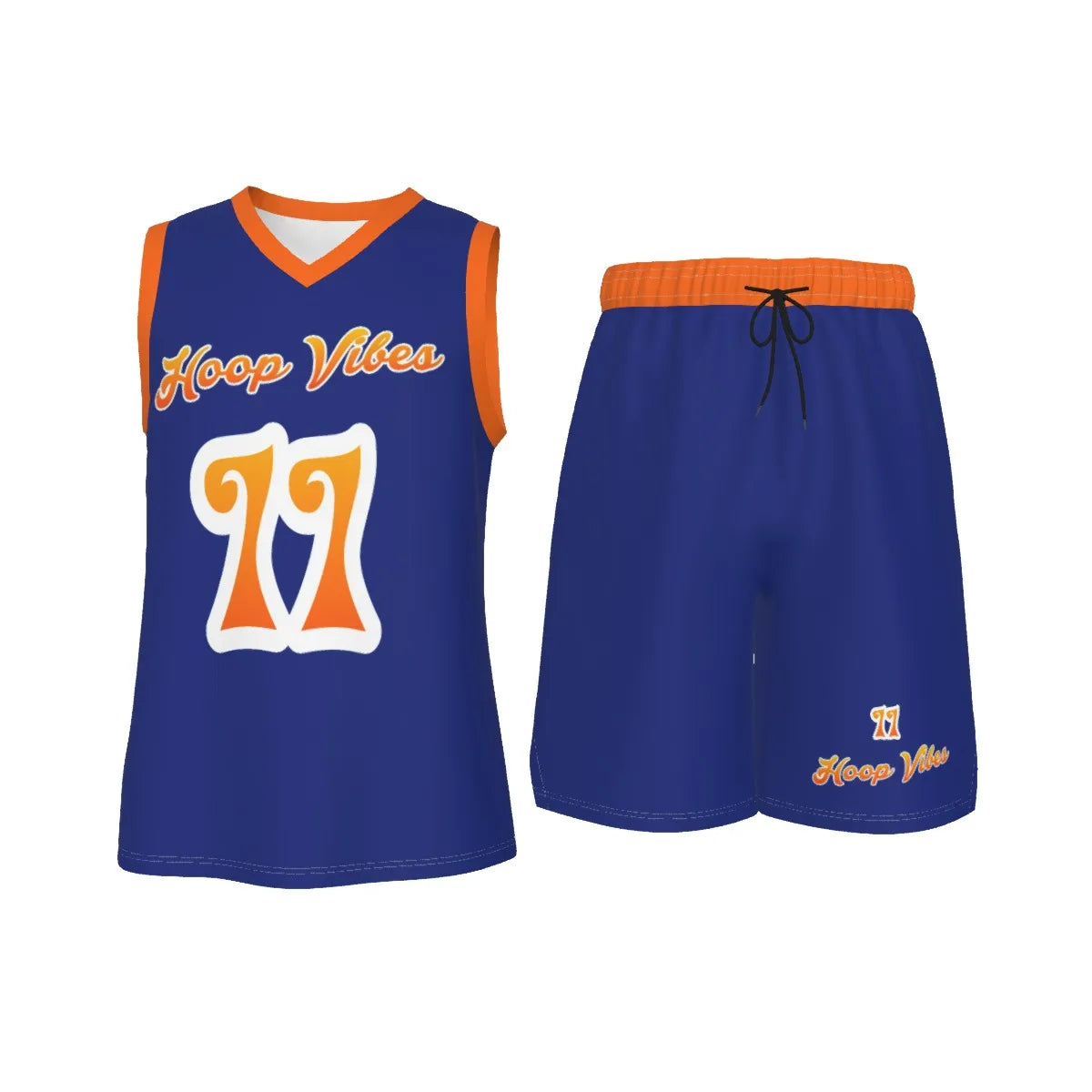 Hoop Vibes #11 Men's V Neck Basketball Suit