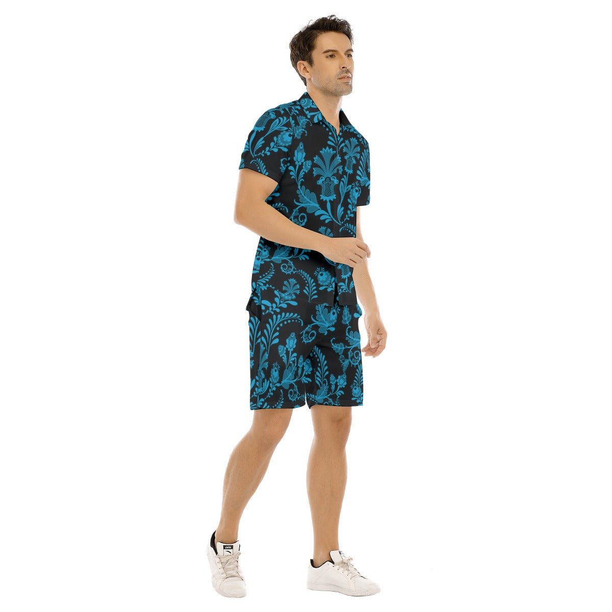 Men's Midnight Bloom Short Sleeve Shirt Set