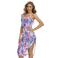 Tropic Summer Vibes Back Cross Cami Dress