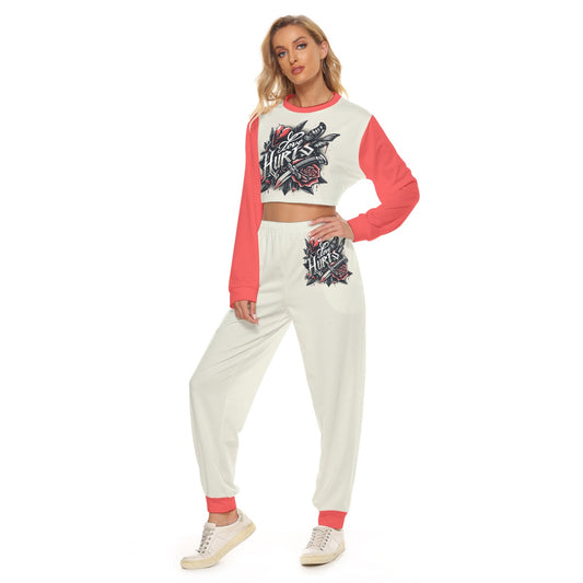 Love Hurts Women's Crop Sweatshirt Suit