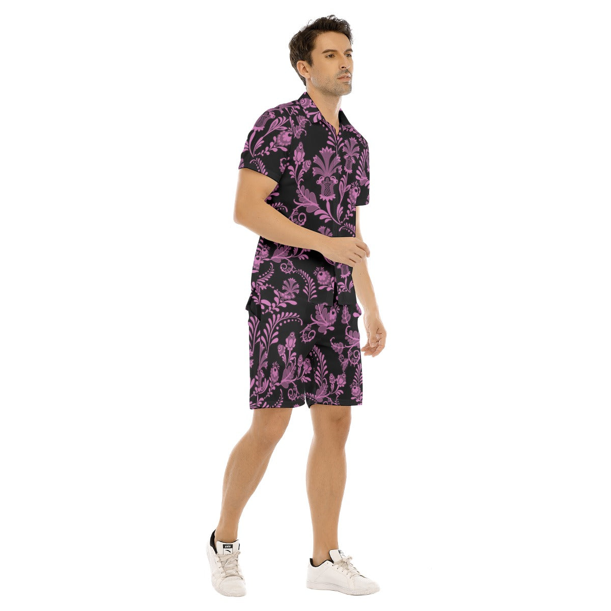 Men's Midnight Bloom Short Sleeve Shirt Set
