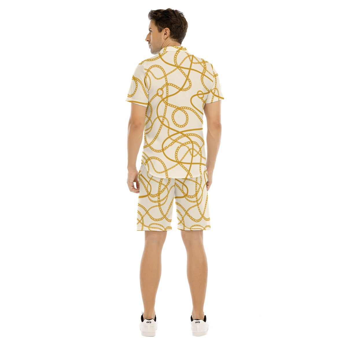 Men's Golden Chains Short Sleeve Shirt Set