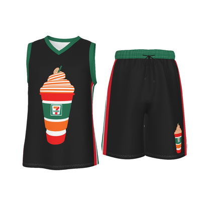 7/11 Men's V Neck Basketball Suit