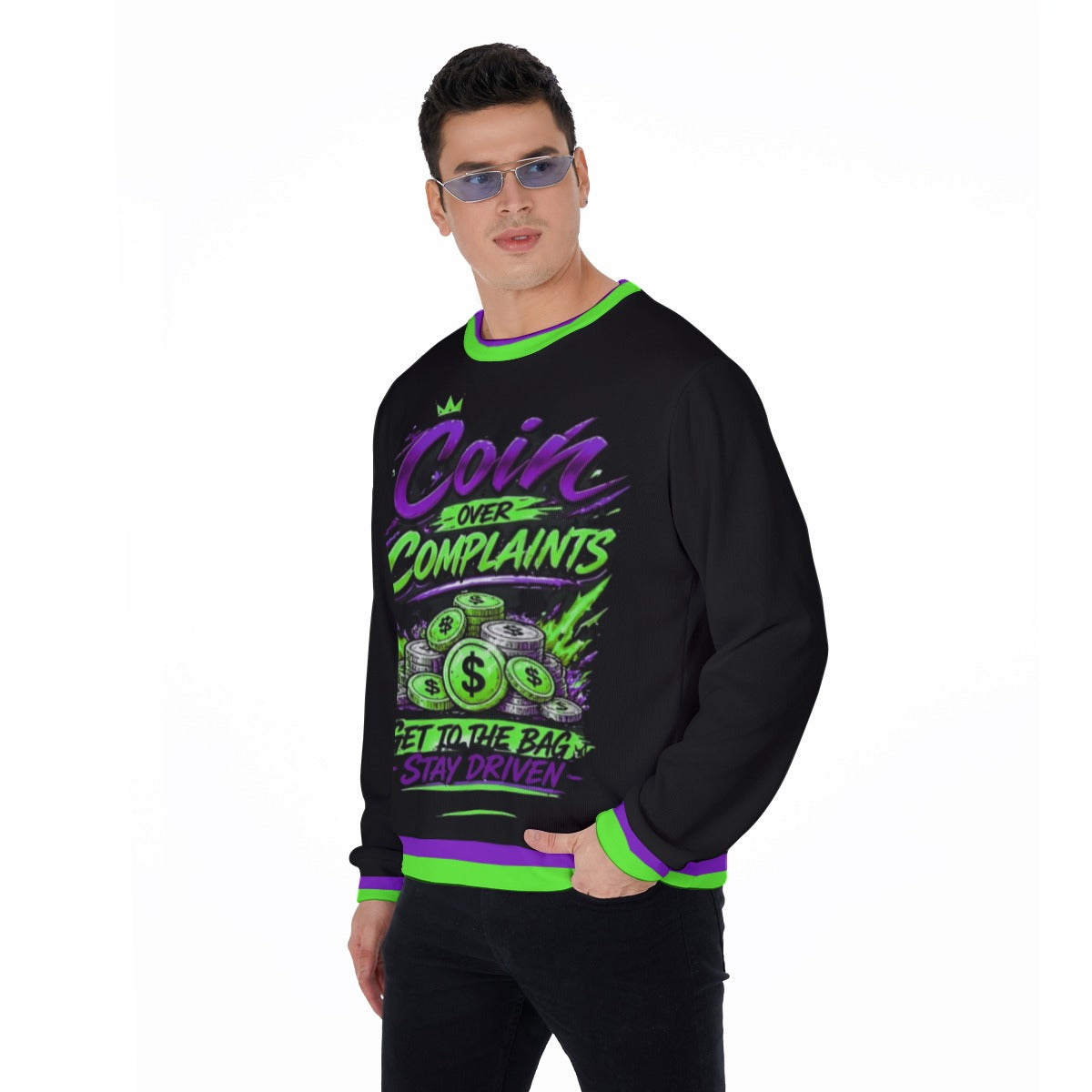 Coins Over Complaints Men's Thicken Sweater