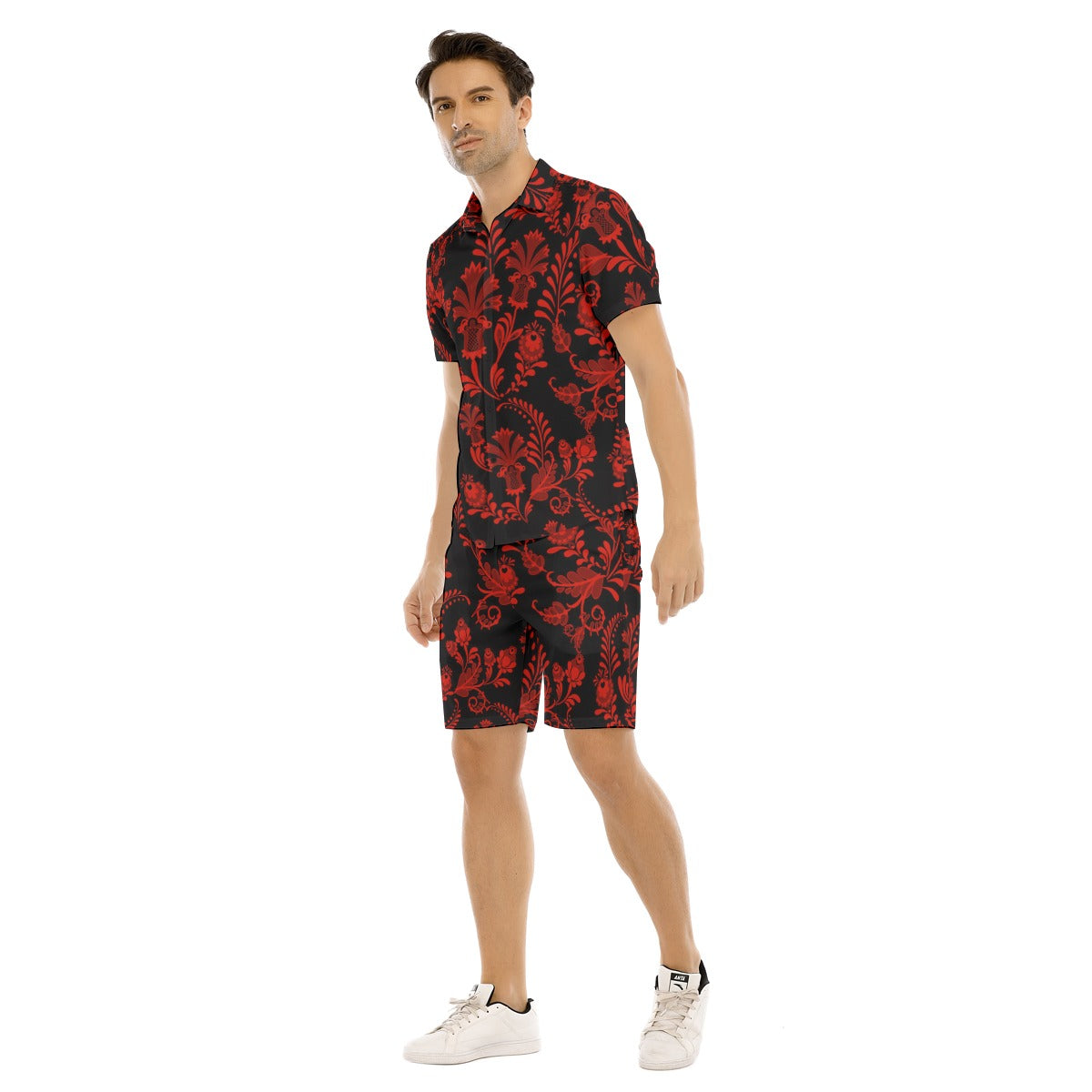 Men's Midnight Bloom Short Sleeve Shirt Set