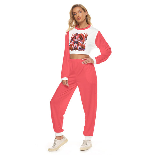 Women's My Cuteness Crop Sweatshirt Suit