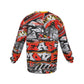 Graffiti Style Men's Drop Shoulder Round Neck Long-Sleeved Sweatshirt