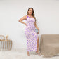 Women's Queen Of Hearts Oblique-Shoulder Exposure Dress With Side Split (Plus Size)