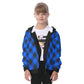 Kid's Plaid KMK Heavy Fleece Zip Up Hoodie