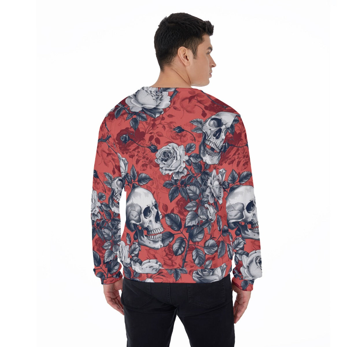 Men's Skulls & Roses Thicken Sweater