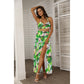Women's Tropic Summer Vibes Tie Back Wrap Dress