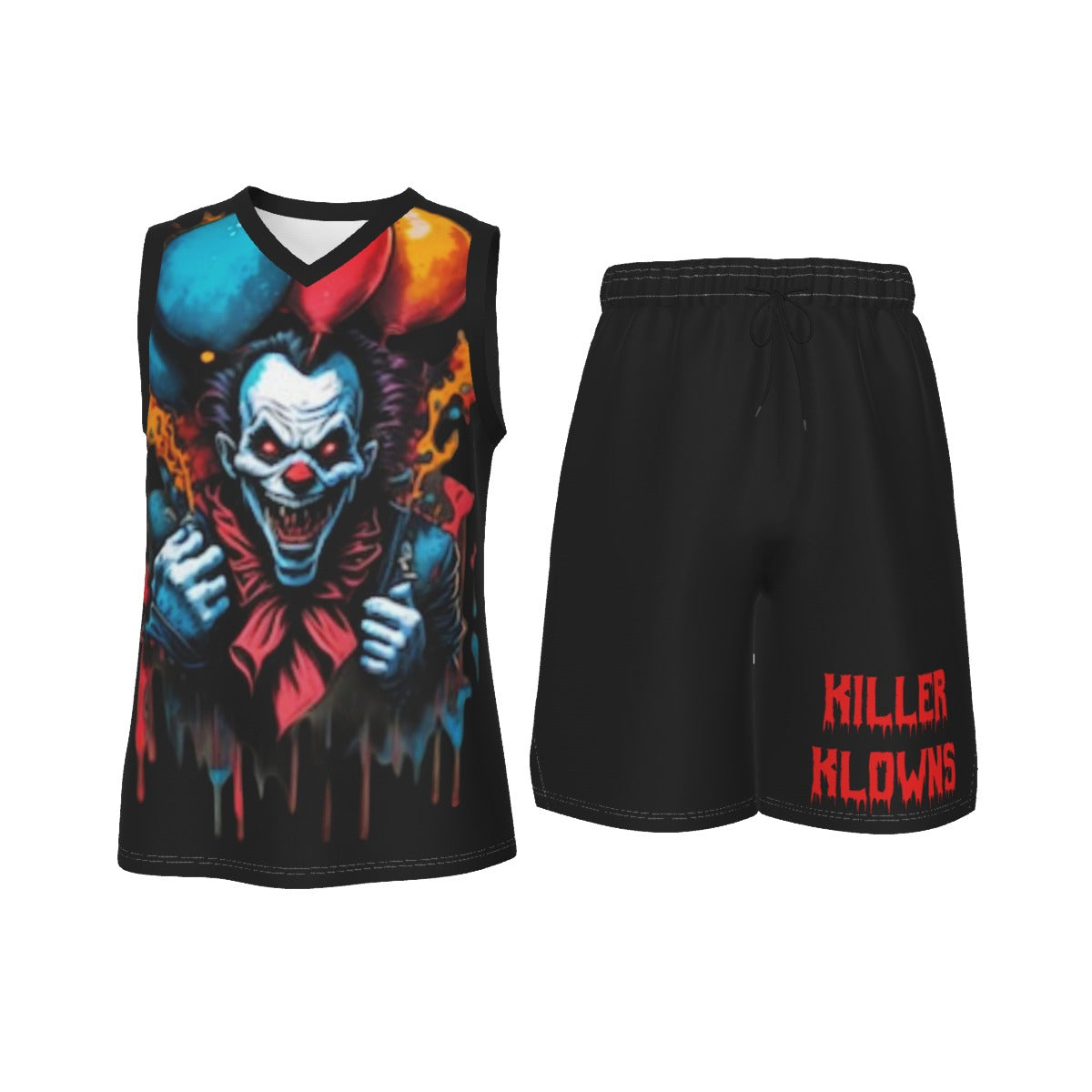 Killer Klowns Men's V Neck Basketball Suit