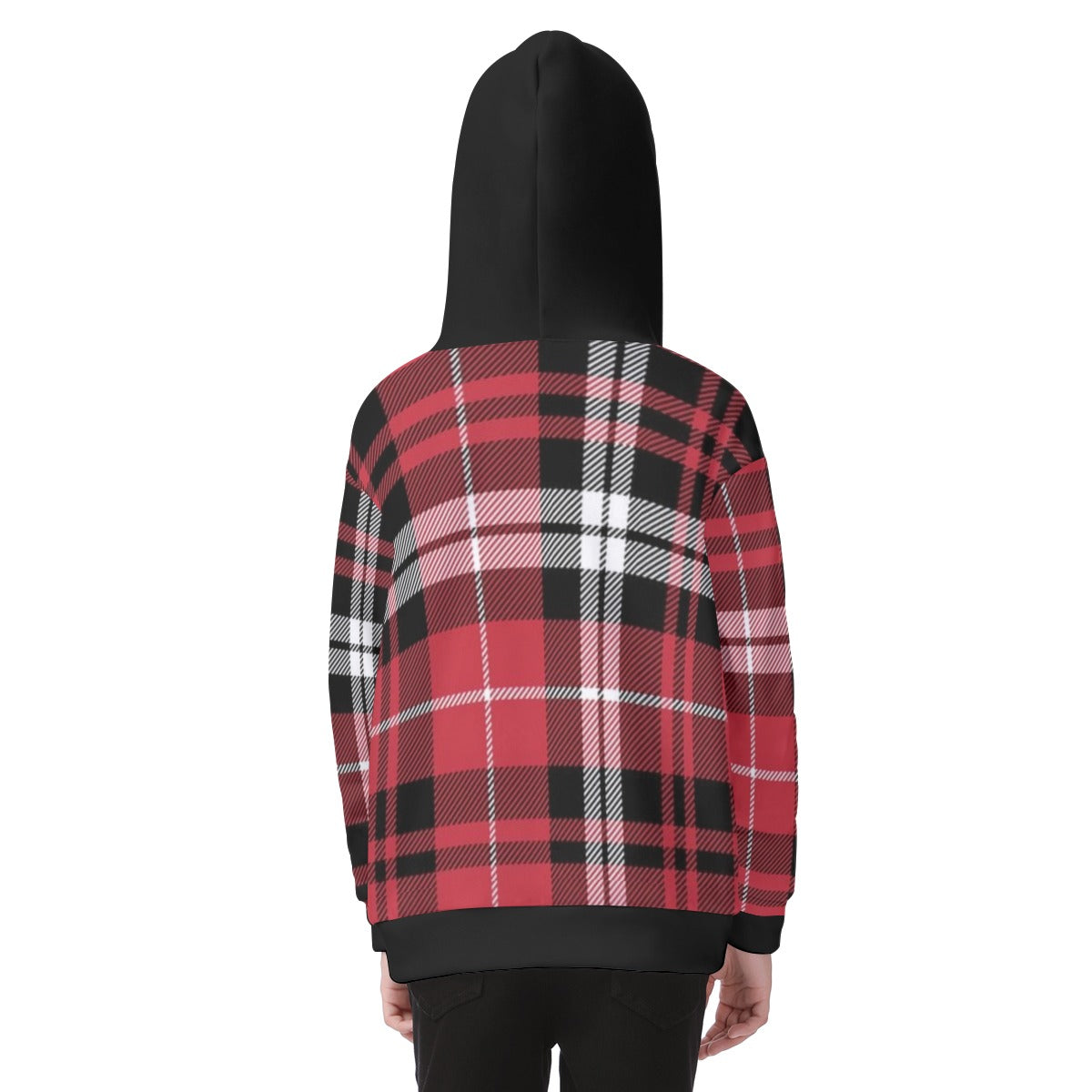 Kid's Plaid KMK Heavy Fleece Zip Up Hoodie