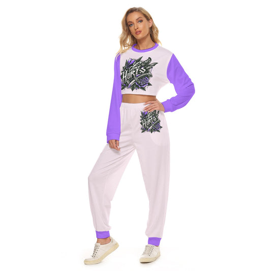 Love Hurts Women's Crop Sweatshirt Suit