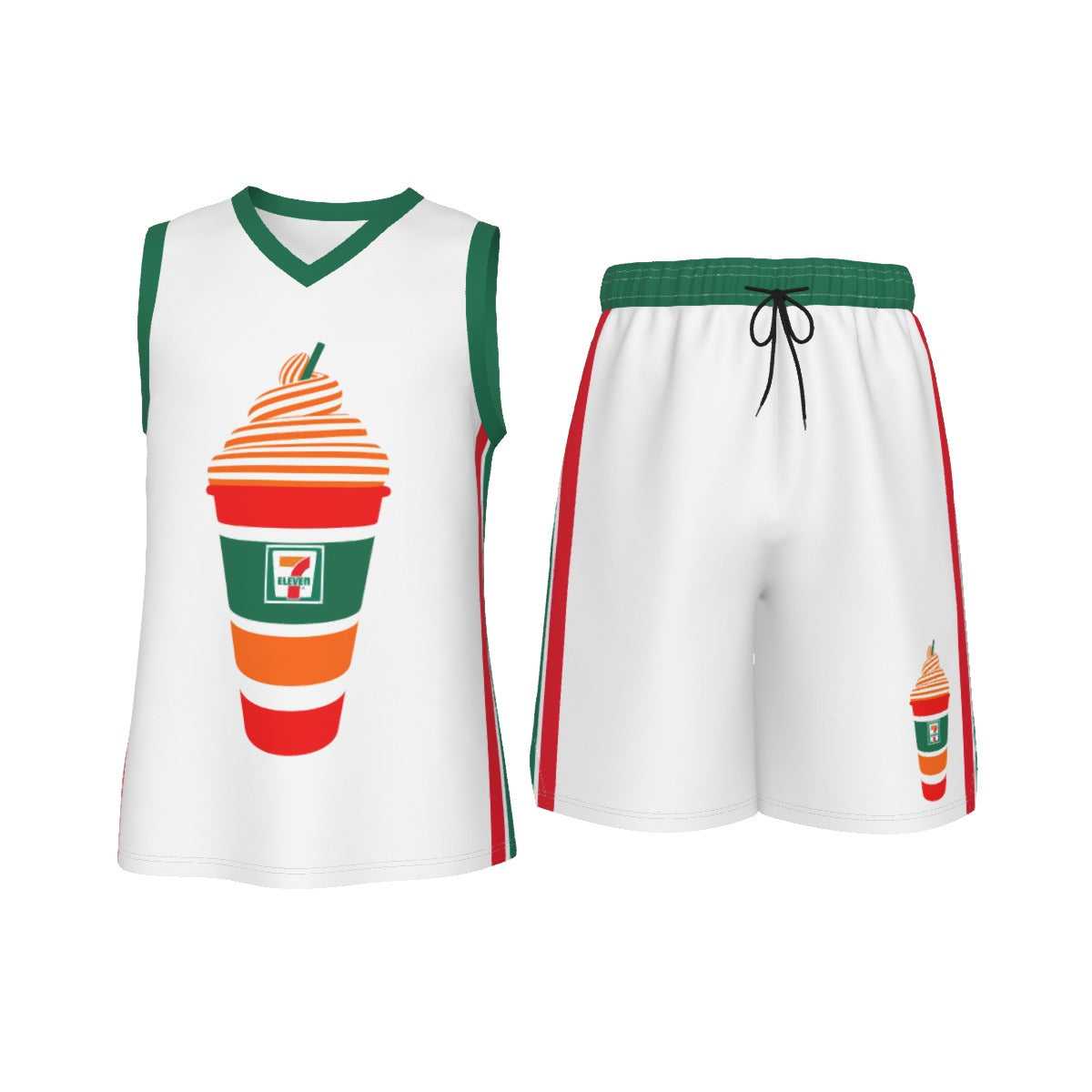 7/11 Men's V Neck Basketball Suit