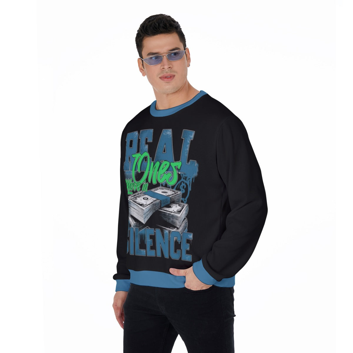 Real Ones Move In Silence Men's Thicken Sweater