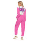 Women's Love Graffiti Style Crop Sweatshirt Suit