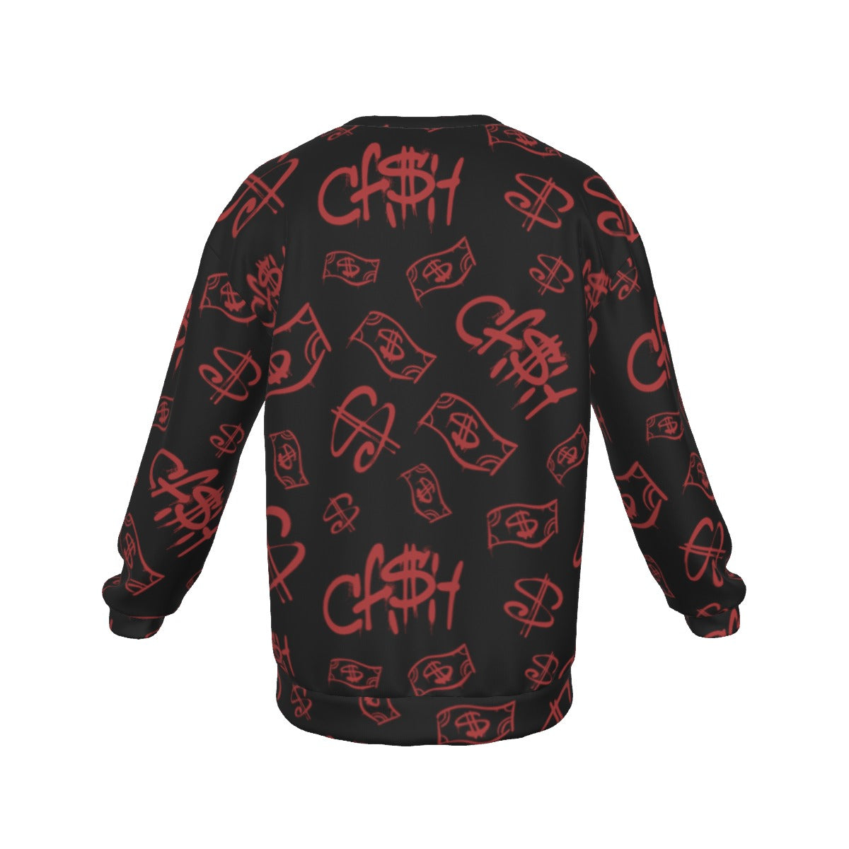 Cash Money Men's Drop Shoulder Round Neck Long-Sleeved Sweatshirt