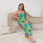 Women's Tropic Summer Vibes Oblique-Shoulder Exposure Dress With Side Split (Plus Size)