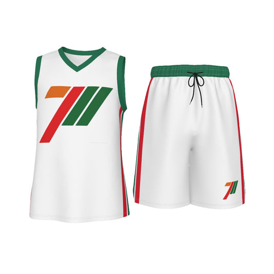 7/11 Men's V Neck Basketball Suit