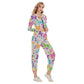 Women's Spring Time Vibes Crop Hoodie Sports Set